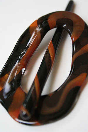 Moving Mud Shawl Pin in Hot Fudge