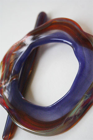 moving mud shawl pin in sunset