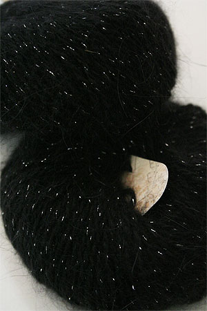 Plymouth Angora Glitz angora yarn with glitter in 713 Black/Silver