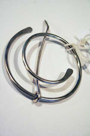Nickel Swirl Shawlpin by Romi