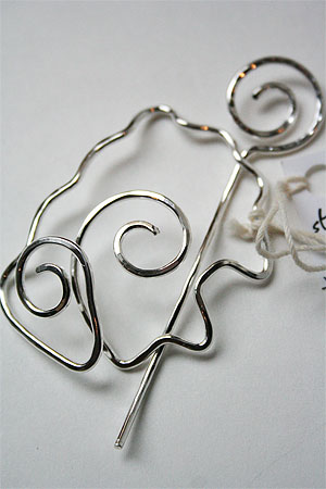 Nickel Swirl Shawlpin by Romi