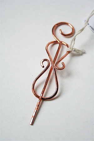 Nickel Swirl Shawlpin by Romi