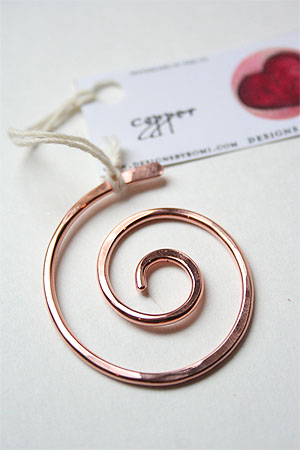 Copper Twist Shawlpin by Romi