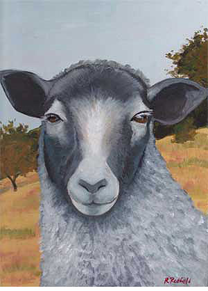 Sheep Paintings by Rochelle Redfield - Gotland - A Unique Knitting Gift