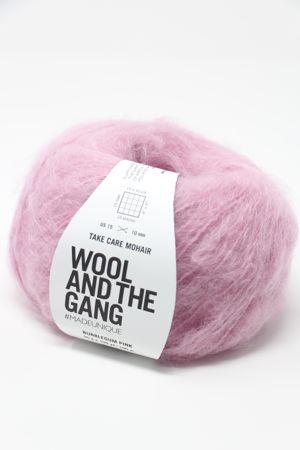Wool & The Gang Take Care Mohair in Bubblegum Pink