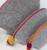 Felt Pom Pom Accessory Pouch