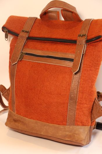 Fibres of Life Backpack Bag in Pumpkin