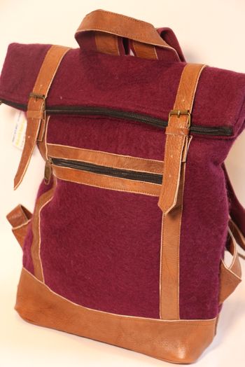 Fibres of Life Backpack Bag in Eggplant