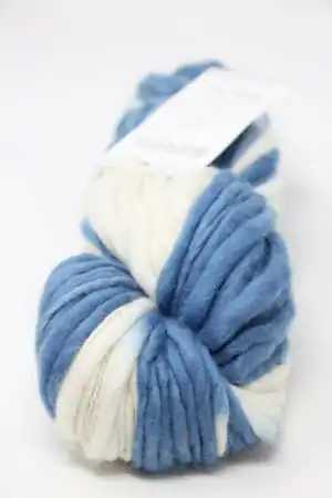 Kinua Yarns Slub Wool Yarn in Blue Denim - Marble