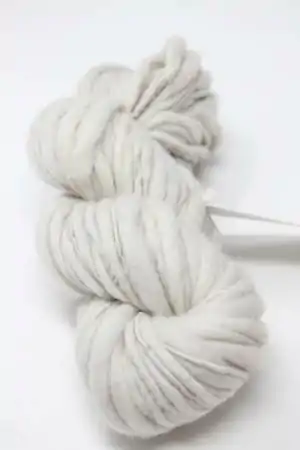 Kinua Yarns Slub Wool Yarn in Silver