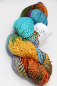 Meadowcroft Rockshelter Sock Yarn Buscando Azul (186)