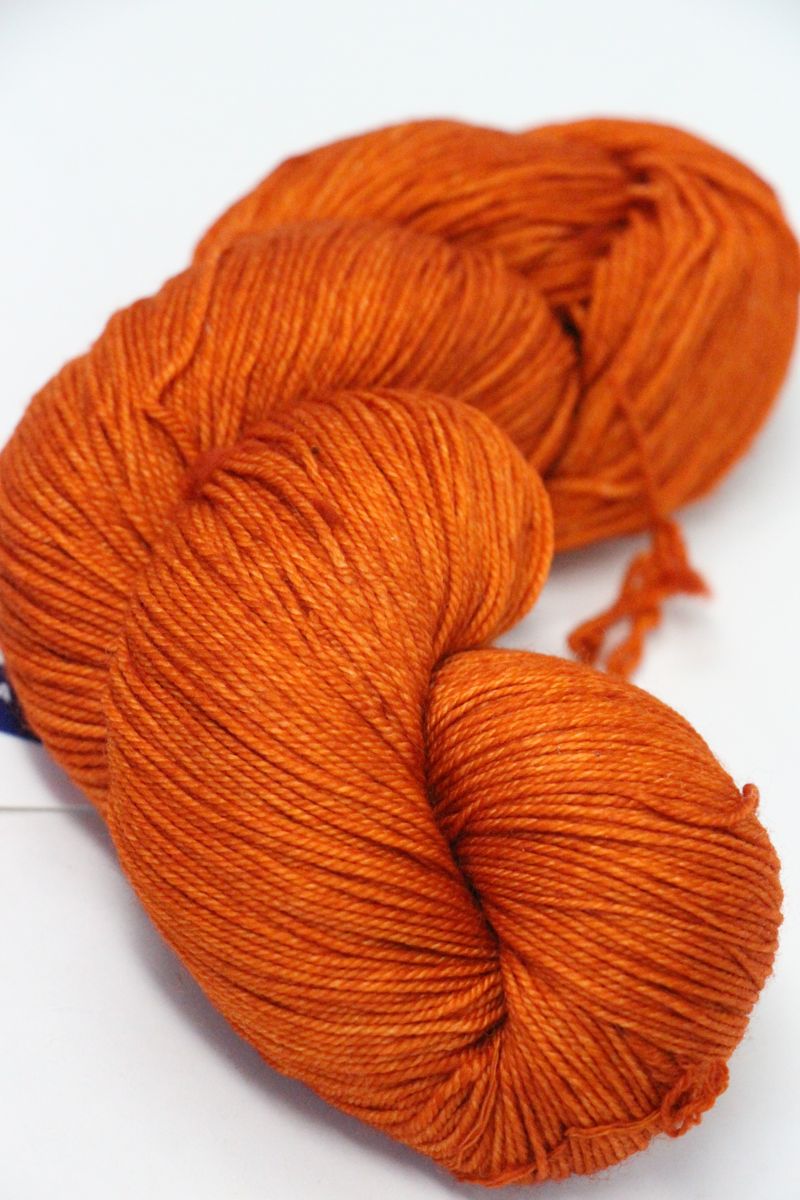 Orange Yarn, Sparkly Yarn, Handspun Yarn, Yellow Yarn, Chunky