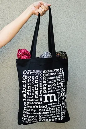 Malabrigo Tote Mix Words - Black