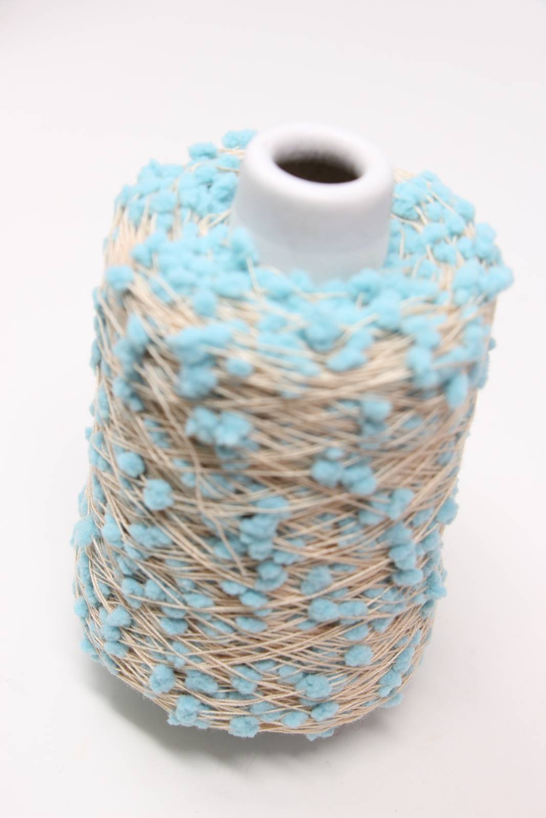 Big Bad Wool Oshare Pom Novelty Yarn in Blue at Fabulous Yarn