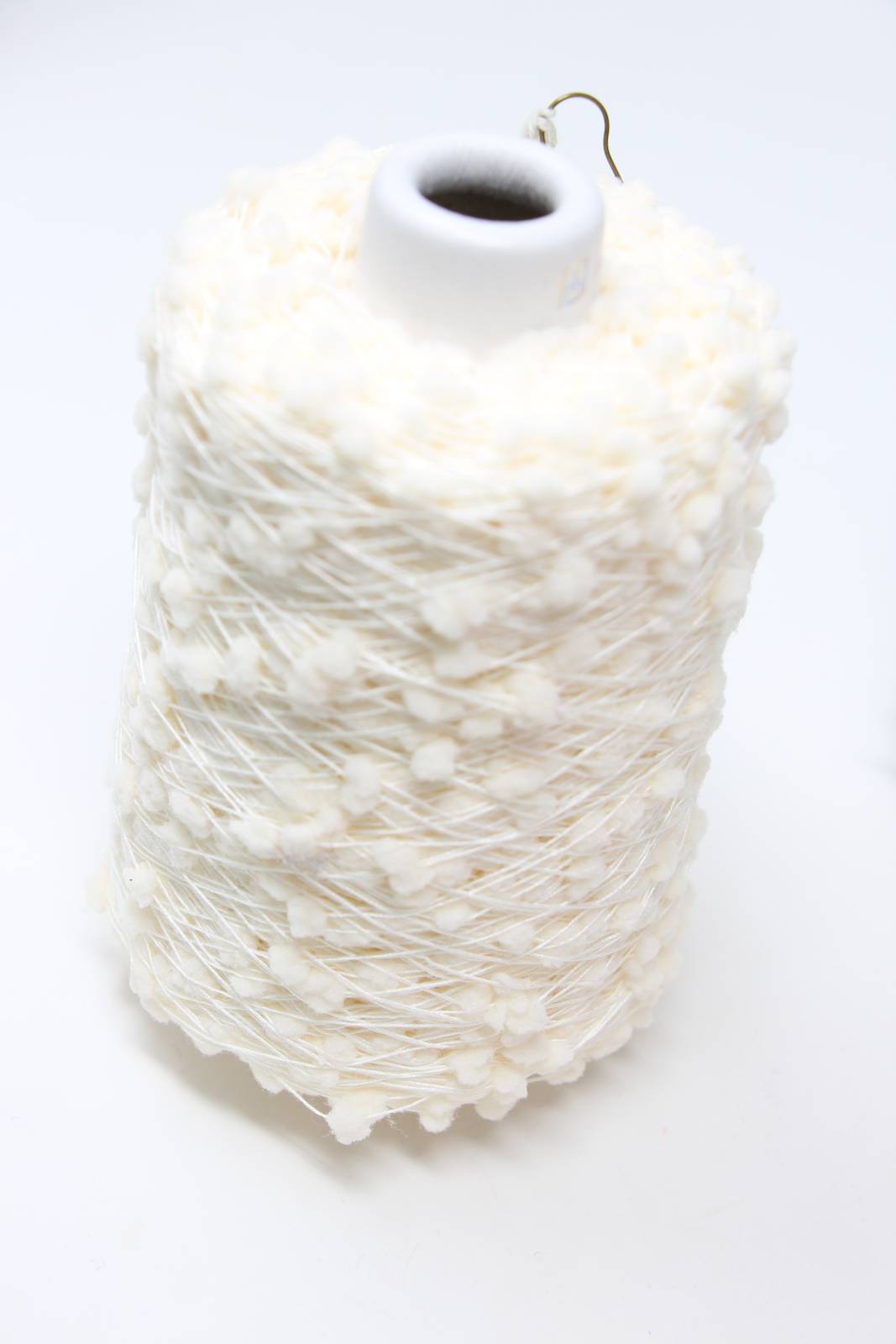 Big Bad Wool Oshare Pom Novelty Yarn in Natural at Fabulous Yarn