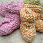 Super Easy Diagonal Baby Booties Pattern