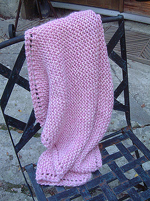 Free Knitting Pattern for Diagonal Baby Blanket from Fabulousyarn
