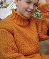 roll neck kids sweater pattern
