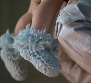 mac and me knitting pattern 117 Natalies Slippers