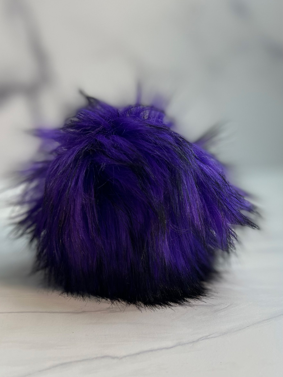 Faux Fur Snap On Pom Pom – Firefly Fibers