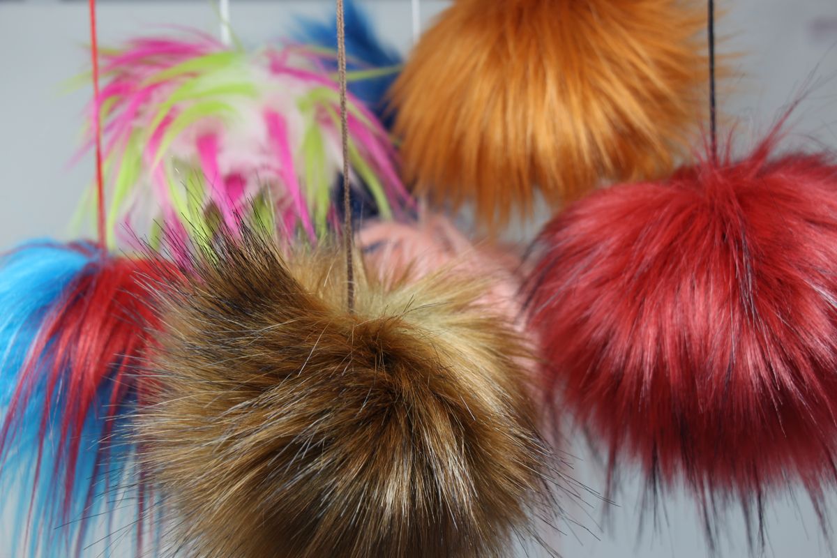 Fabulous Faux Fur Pom Poms at Fabulous Yarn