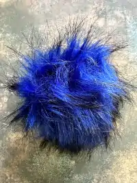 Fabulous Pom Poms: Blue - Black Tip