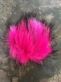 Fabulous Pom Poms: Hot Pink - Black Tip