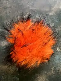 Fabulous Pom Poms: Orange - Black Tip