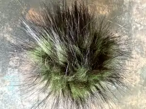 Fabulous Pom Poms: Green - Black Tip