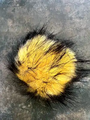 Fabulous Pom Poms: Yellow - Black Tip