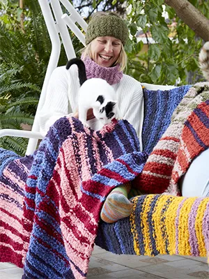 Urth Yarns accoloration Blanket KNIT KIT 2