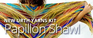 BUTTERFLY/PAPILLON SHAWL KNIT KIT