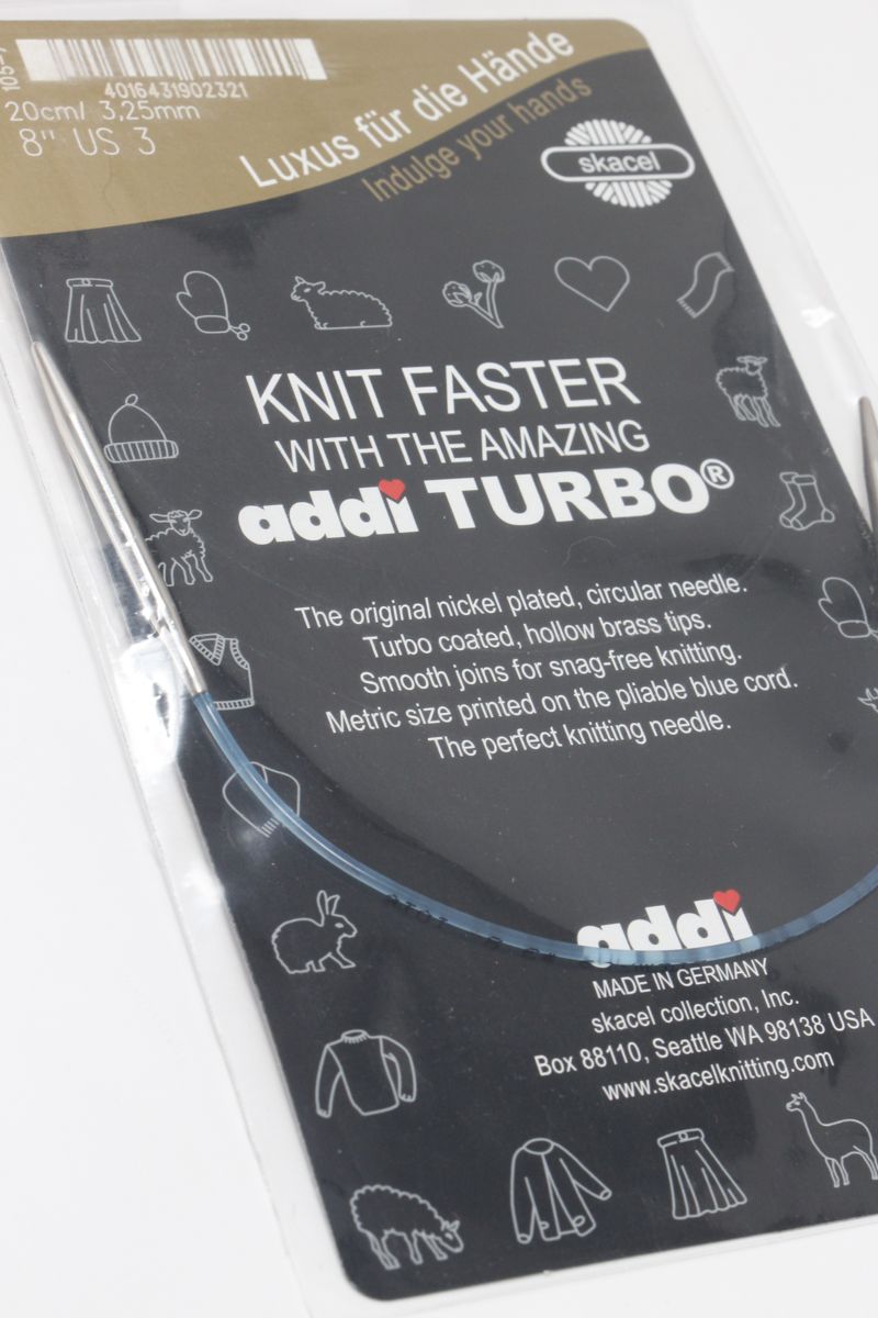 ADDI Turbo 8 Inch Circular Knitting Needles at Fabulous Yarn