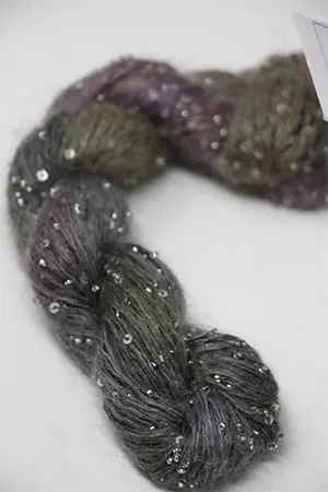 Artyarns Beaded Mohair with Sequins | 1004 Forest Floor (Silver)