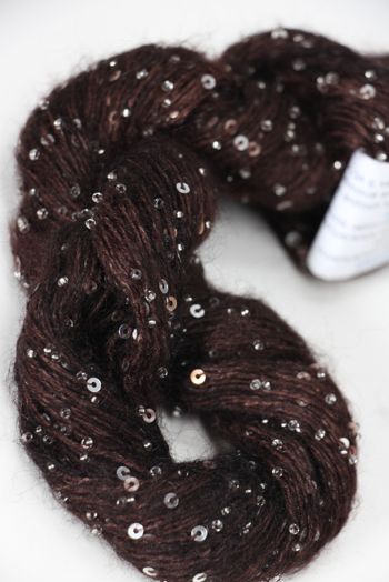 Artyarns Beaded Mohair with Sequins | 248 Chocolate 
 (Silver)