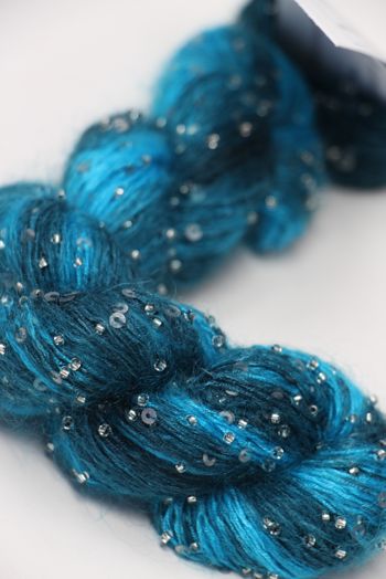 Artyarns Beaded Mohair with Sequins | 902 Teal Tonal 
 (Silver)