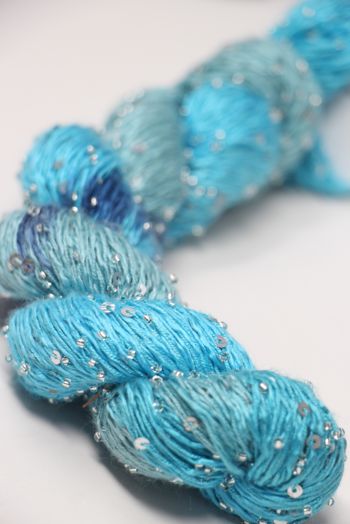 Artyarns BEADED SILK AND SEQUINS LIGHT | 132 Turquoise Medly (Silver)