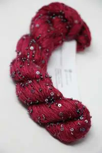 beaded silk with sequins light Sweetheart Red 295 (Gunmetal)