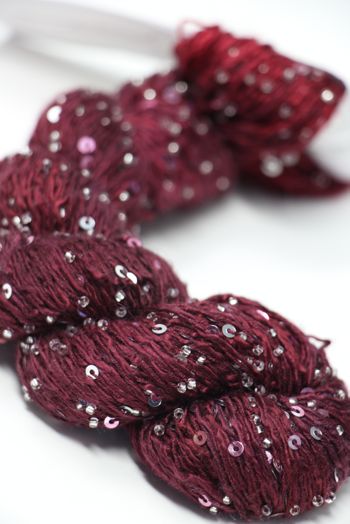 Artyarns BEADED SILK AND SEQUINS LIGHT | 302 Wine Stain (Silver)