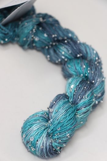 Artyarns BEADED SILK AND SEQUINS LIGHT | 525 Iris By The Sea (Silver)