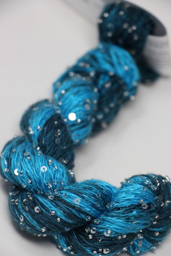 Artyarns BEADED SILK AND SEQUINS LIGHT | 902 Turquoise Tonal (Silver)