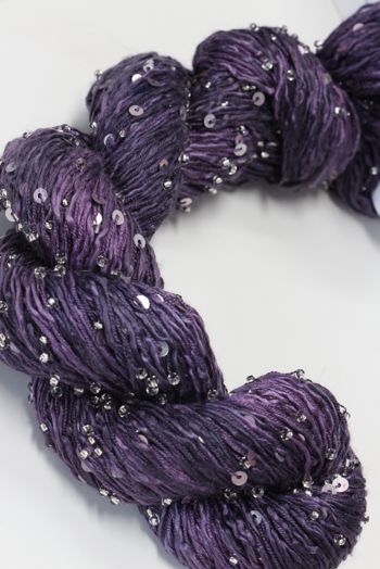 Artyarns BEADED SILK AND SEQUINS LIGHT | 916 Plum Tonal (Silver)