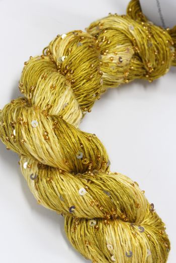 Artyarns BEADED SILK AND SEQUINS LIGHT | 924 Straw Gold (Gunmetal)