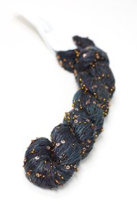 artyarns beaded silk with sequins light  in color 1036 Black Not Black