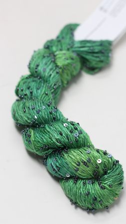 Artyarns BEADED SILK AND SEQUINS LIGHT | H2 Lime Greens (Gunmetal)