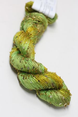 Artyarns BEADED SILK AND SEQUINS LIGHT | H32 Go Greens (Gold)