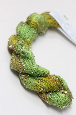 Artyarns BEADED SILK AND SEQUINS LIGHT | H32 Go Greens (Silver)