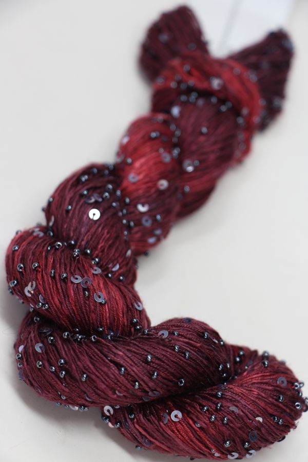 Artyarns BEADED SILK AND SEQUINS LIGHT | 915 Cranberry Tonal (Gunmetal)