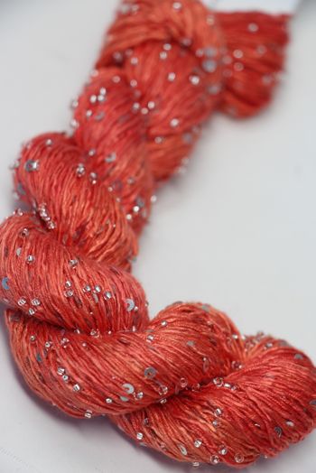 Artyarns BEADED SILK AND SEQUINS LIGHT | H29 Hot Coral (Silver)