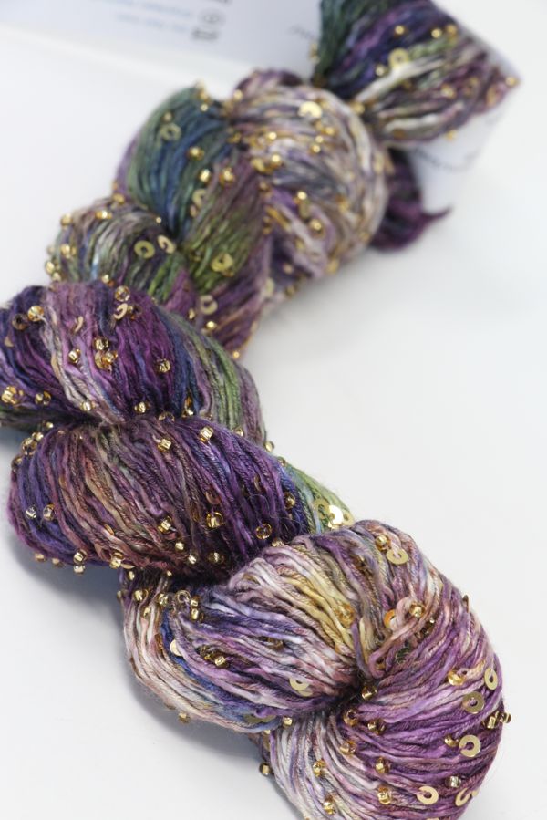 Artyarns BEADED SILK AND SEQUINS LIGHT | 608 Blueberry Scramble (Gunmetal)